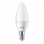 Bec LED Philips B35, E14, 5W (40W), 470 lm, lumina neutra (4000K), mat