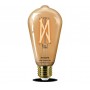 Bec LED inteligent vintage (decorativ) Philips Filament Bulb Amber ST64, Wi-Fi, Bluetooth, E27, 7W (50W), 640 lm, lumina alba (2