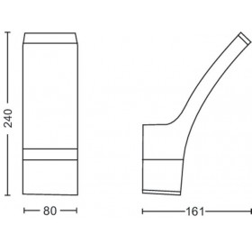 Aplica LED pentru exterior Philips Splay, 12W, 1100 lm, lumina calda (2700K), IP44, 240x80x160mm, Antracit