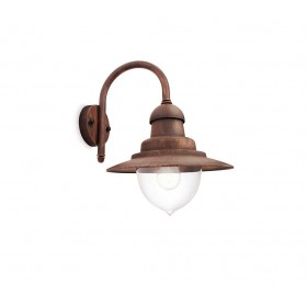 Aplica tip felinar pentru exterior Philips Raindrop, 1xE27, max 60W, IP44, 381x300x428mm, Bronz