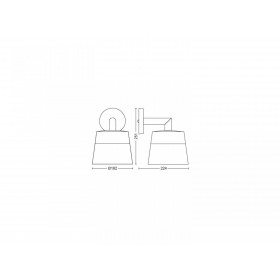 Aplica tip felinar LED RGB pentru exterior Philips Hue Attract, 8W (49W), 600 lm, lumina alba si color (2000-6500K), IP44, 182x2