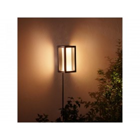 Aplica LED RGB pentru exterior Philips Hue Impress, 8W (49W), 1200 lm, lumina alba si color (2000-6500K), IP44, 141x120x240mm, N