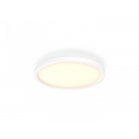 Plafoniera LED Philips Hue Aurelle, Bluetooth, 21W, 2450 lm, lumina alba (2200-6500K), IP20, 39.5cm, Aluminiu, Alb, Intrerupator