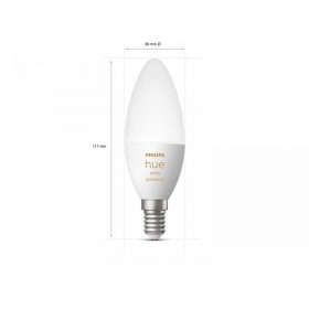 Bec LED inteligent Philips Hue B39, Bluetooth, E14, 4W, 470 lm, lumina alba (2200-6500K)