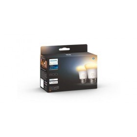 2 Becuri LED inteligente Philips Hue A60, Bluetooth, E27, 6W (60W), 800 lm, lumina alba (2200-6500K)