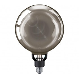 Bec LED vintage (decorativ) Philips Giant G200, EyeComfort, E27, 6.5W (20W), 200 lm, lumina calda (1800K), dimabil, Fumuriu, 28.