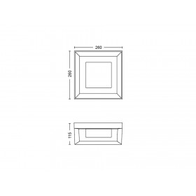 Aplica LED RGB pentru exterior Philips Hue Econic, 15W (79W), 1150 lm, lumina alba si color (2000-6500K), IP44, 260x260x115mm, N