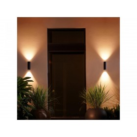 Aplica LED RGB pentru exterior Philips Hue Appear UP&DOWN, 2x8W (98W), 1200 lm, lumina alba si color (2000-6500K), IP44, 84x117x