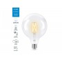 Bec LED inteligent vintage (decorativ) WiZ Connected Filament ClearG125, Wi-Fi, E27, 6.7W (60W), 806 lm, lumina alba (2700-6500K
